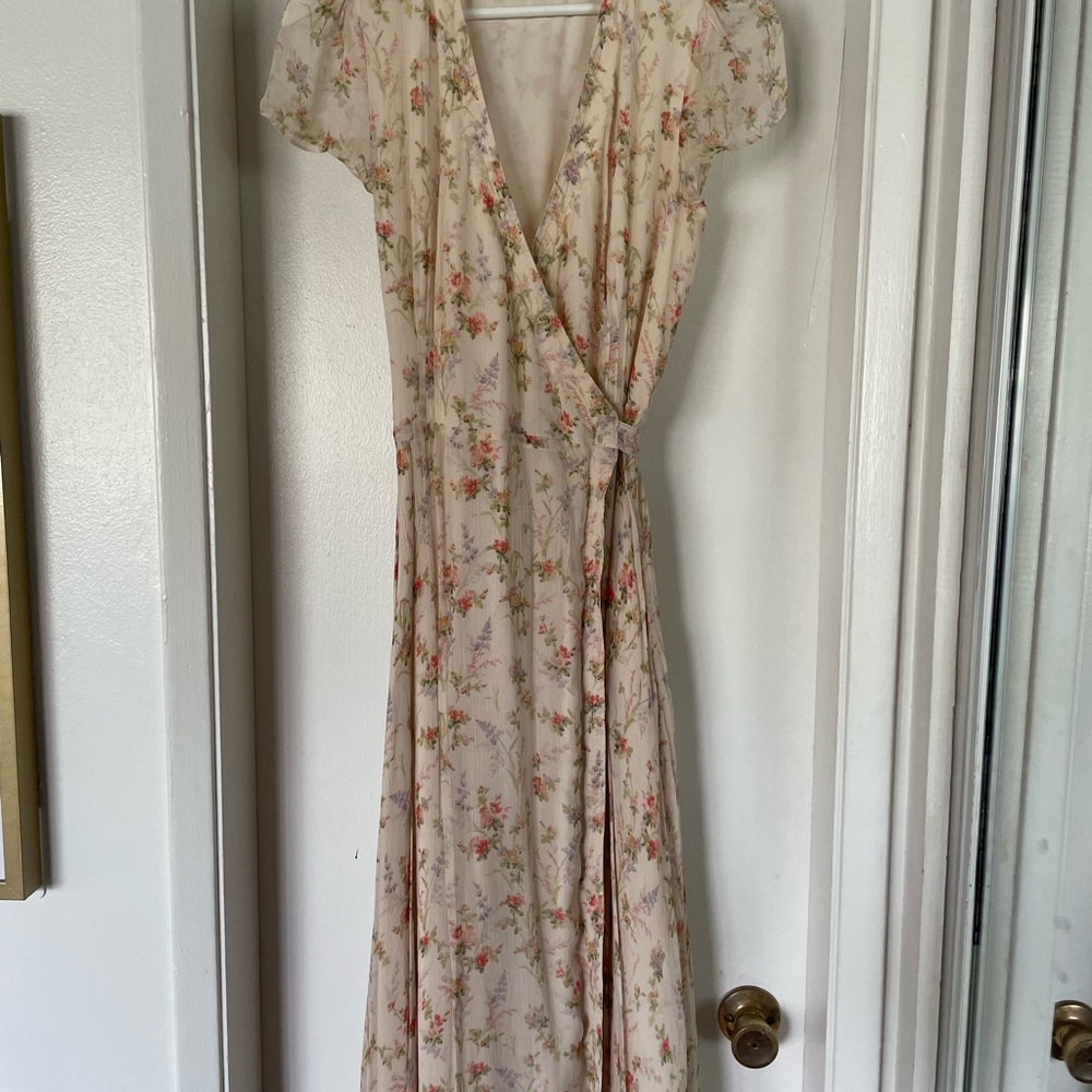 Ralph Lauren Floral Maxi Dress in Cream